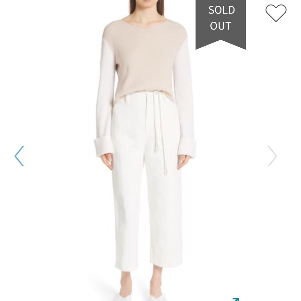 Vince High Rise Linen Cotton Crop Pants. Size 8